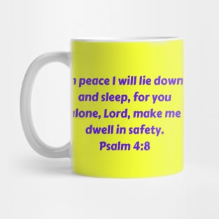 Bible Verse Psalm 4:8 Mug